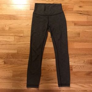 Charcoal Lululemon Wunder Under 7/8 Tights Sz 4